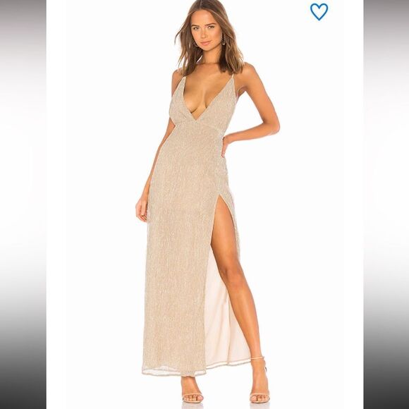 superdown Gold Maxi Dress - Picture 1 of 15